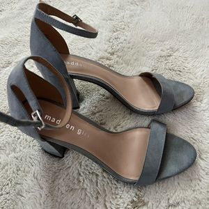 Madden Girl blue ankle strap heels